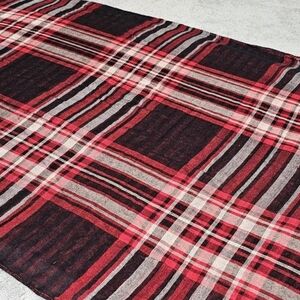 J Jill Infinity Scarf Lightweight Red Plaid